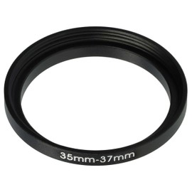 vhbw 35mm to 37mm Step Up Ring Adapter for Camera Lens Filter Adapter Metal Black