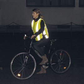 cartrend cartrend 50251 Warnweste Motorrad, Erwachsene, Leucht-Gelb, Silber (reflektierend)