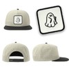 Spooky Ghost Streetwear Hat with Flat Visor Embroidered Patch Light