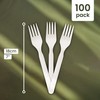 HAAGO 100 PLA Forks Cutlery Made of Bioplastic - Biodegradable