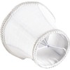 GO&SO 6-Pack White Linen Clip-On Lampshades with White Petal Edges