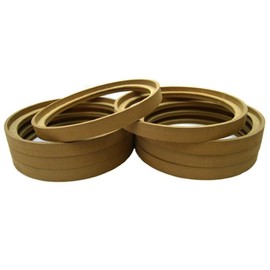 Pipeman's Installation Solution 4 Pair 8" inch MDF Wood Speaker Rings - Recessed Bezel Custom Fiberglass Molds