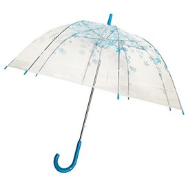 Clear Cherry Blossom Umbrella, Clear umbrella, clear bubble umbrella, dome shape umbrella (blue)