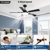 Conciseer 52 Inch Ceiling Fans with Lights and Remote for