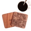 Calgary Map Coaster, Set Of 4, Sapele Wooden Coaster With