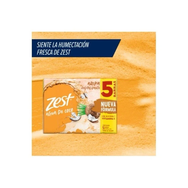 Zest 10 JABONES ZEST AGUA DE COCO (90g) - 10