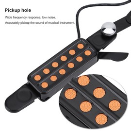 Acoustic Guitar Pickup, 12 Holes Magnetic Transducer for Acoustic Guitar with Tuning Kit for Acoustic Guitar