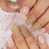 Matcha embo handmade nail tip - ballerina / 말차엠보 수제네일팁