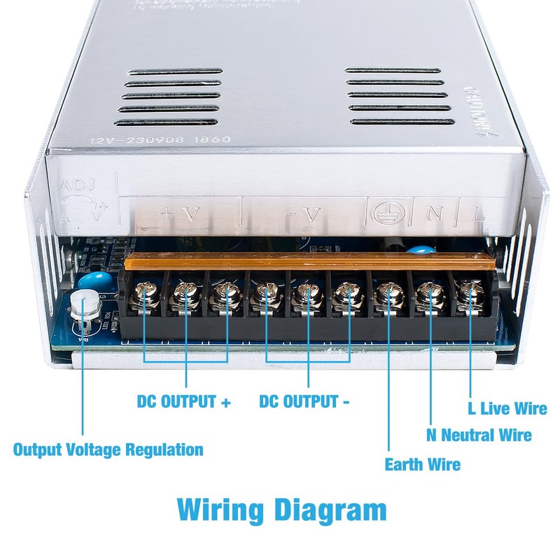 Hosyond 12V 50A 600W Universal Power Supply AC 110V/220V to