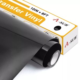 A-SUB Lot A-SUB 3D Puff HTV, Heat Transfer Vinyl Sheets / Rolls, Iron-on Transfer - 1 Roll of Black Puff Vinyl, 10 in X 8 Ft per roll