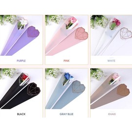 OUKEYI 120 Pcs 6 Colors Flower Wrapping Paper Single Rose Sleeve Plastic Flower Bag, Bouquet Waterproof Floral Wrapping Valentine's Day Florist Supplies 1.18 x 5.91 x 19.69 Inch