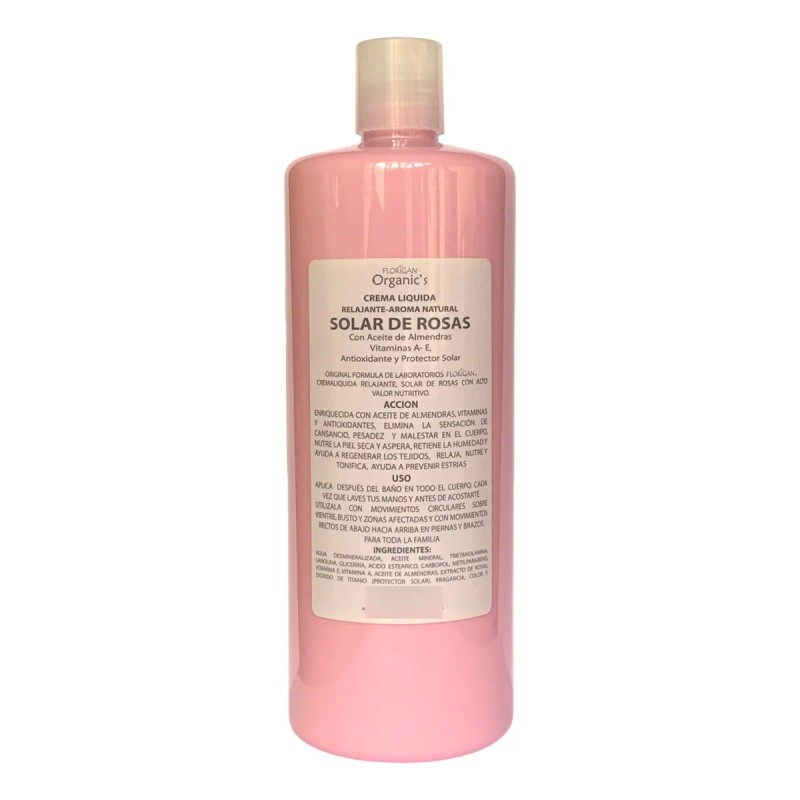 Crema Relajante Solar De Rosas Con Aceite De Almendras 1lt.