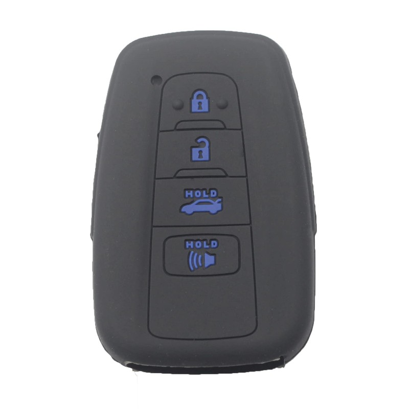 kcpros 2Pcs Black Rubber Silicone 4 Buttons Smart Key Fob