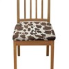 KUIFORTI Chair Seat Covers Brown Cow Print Chair Slip Covers