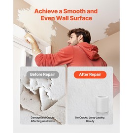 VEVOR Drywall Mesh Tape, 5.91 inch W x 98.43 ft L Self-Adhesive Fiberglass Drywall Joint Tape, 12 Rolls Dry Wall Patch for Easy Sheetrock Ceiling Crack Repair, to Achieve Smooth Even Wall Surface