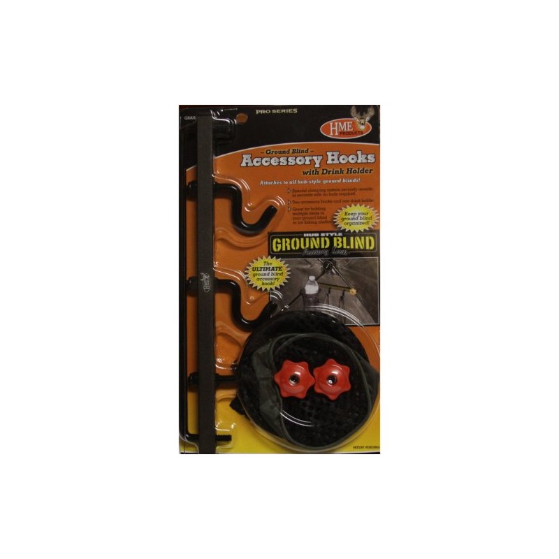 HME Durable Easy-To-Attach Convenient Versatile Hunting Ground Blind Accessory Hook