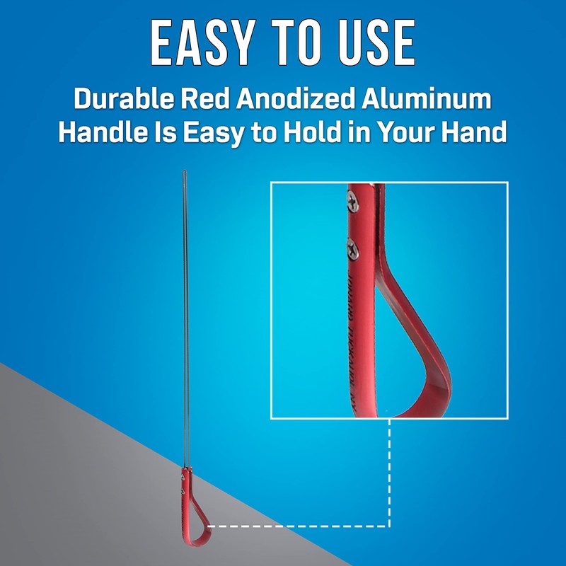 Jonard JIC-2257M-12 Metal Wire Loop Puller with Red Anodized Aluminum