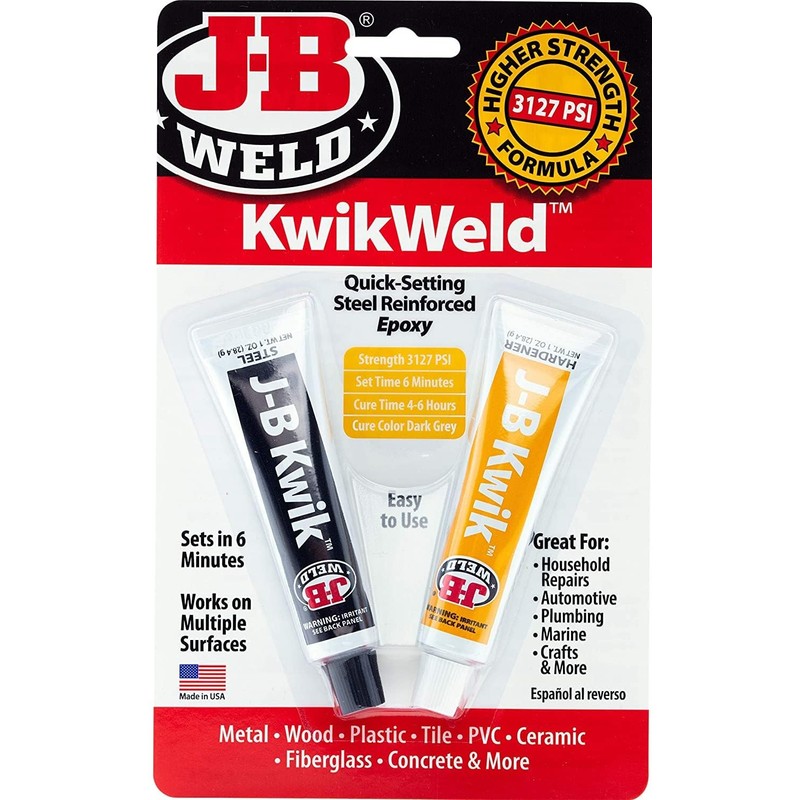 J-B Weld 8276 KwikWeld Quick Setting Steel Reinforced Epoxy -