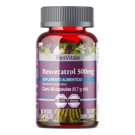 Resveratrol 500 Mg Resvitale 60 Cápsulas