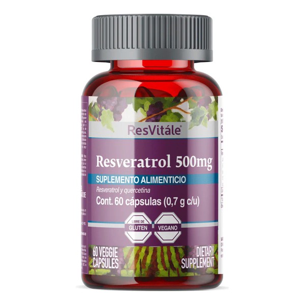Resveratrol 500 Mg Resvitale 60 Cápsulas