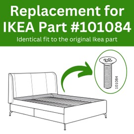 Spare Hardware Parts Replacement for IKEA Furniture Screw Metric Countersunk MFX Screw - Part #101084 | Machine Screw M6.0-1.0×20 with PZD3 Recess | Pack of 12