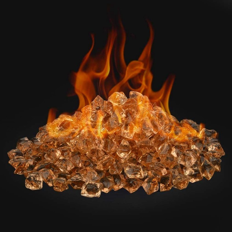 Mr. Fireglass 1/2-Inch Polygon Fire Glass for Fireplace Fire Pit