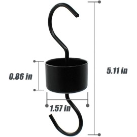 MR.FOAM Ant Moat for Hummingbird Feeders 2 Pack Black