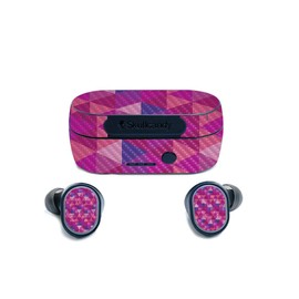 MightySkins Carbon Fiber Skin for Skullcandy Sesh True Wireless Earbuds - Pink Kaleidoscope | Protective, Durable Textured Carbon Fiber Finish | Easy to Apply | Made in The USA