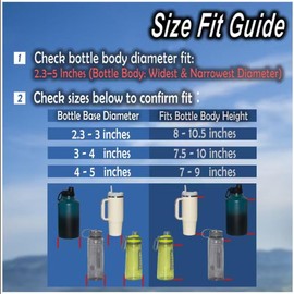 EVOTAUS MOLLE Water Bottle bag - Bottle Holder Carrier Sling with Strap for Walking - Manual Strap Adjustment for Precise Fit of Most 18-64 oz Bottles (Check Size Fit Guide), Khaki