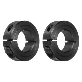 MECCANIXITY Shaft Collar 7/8" Bore Single Split Carbon Steel Clamping Collar Shaft Collars with Set Screw Black 2 Pack