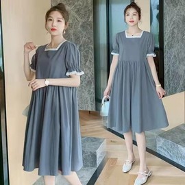 Sweet New 2023 Maternity Summer Short-Sleeve Dress a18 for Postpartum Square 3XL/Image Color 3ea