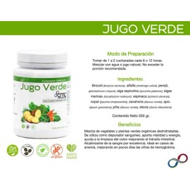 Jugo Verde en Polvo CMC 555g Suplemento de Vegetales Orgánicos Energía                                                                                