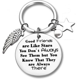 To Good Friend Inspirational Gifts Keychain Best Friend Friendship Keychain for Women Her