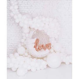 zorpia 10pcs Pastel Latex Balloons 18 Inches Assorted Macaron Candy Colored White Latex Party Balloons for Wedding Graduation Kids Birthday Party Christmas Baby Shower Party Supplie - Pastel White