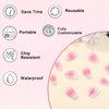 Sethexy Nude Pink Colour Gradient False Nails Medium Ballerina Pressed