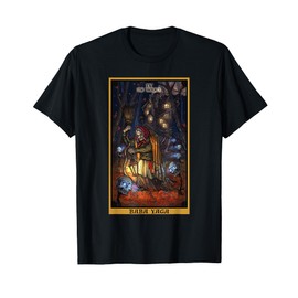 Baba Yaga The Hermit Tarot Card Slavic Mythology Pagan Witch T-Shirt