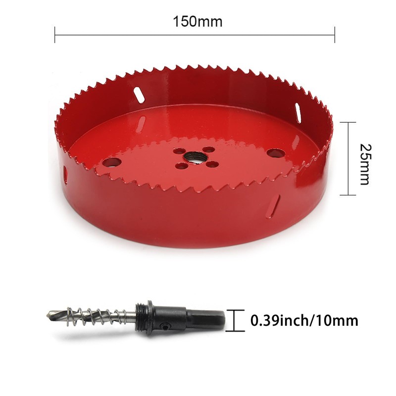 Utoolmart Bimetal 5.9" Hole Saw 150mm Professional Stainless Steel Drill