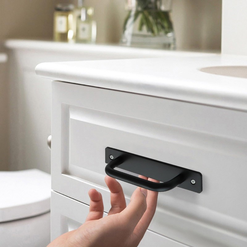 Cabinet Door Handles - 5.8 in Solid Sliding Barn Door