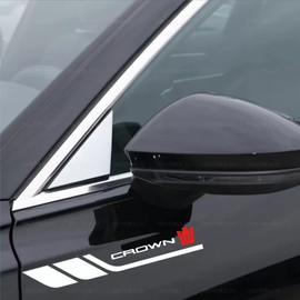 Crown Fender Emblem Door Sticker Body Rear Side Glass Side Skirt Improve Appearance Cool Hide Scratch Heat Resistant Reflective Waterproof (Ginyaku)