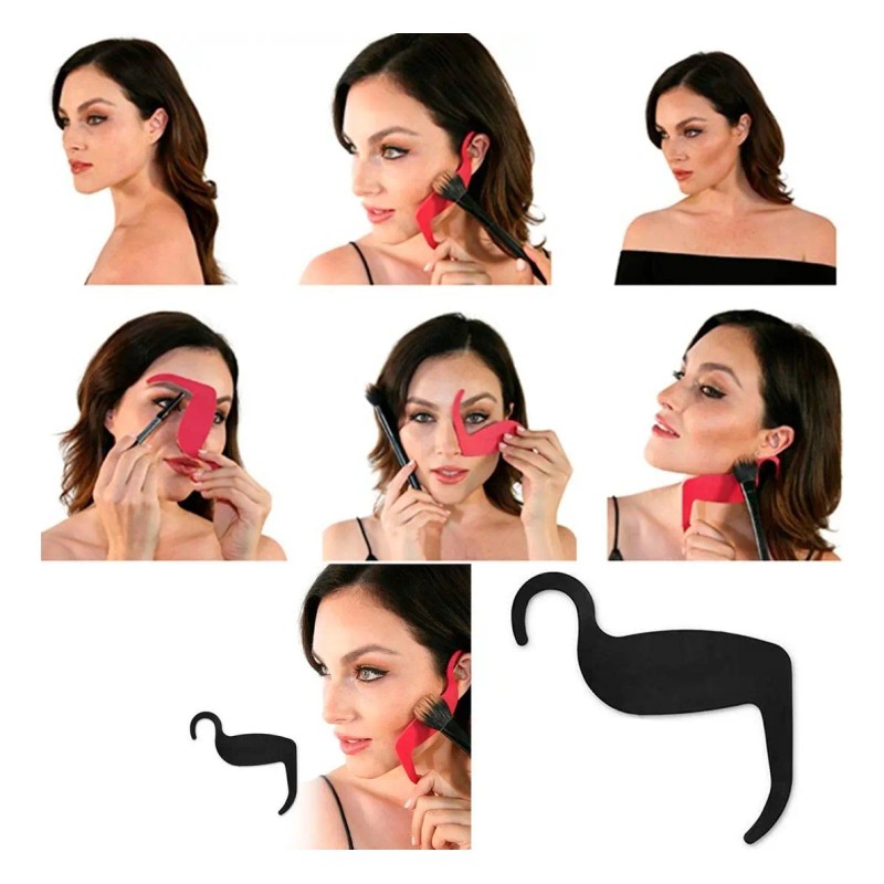 Plantillas 8pz Aplicar Maquillaje Delineado Sombra Contour