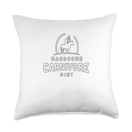 Hardcore Carnivore Diet, Meat lover, Carnivore food pyramid Throw Pillow