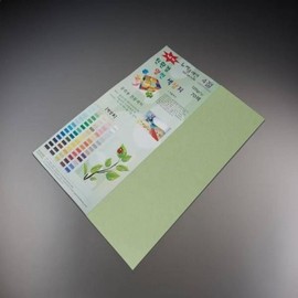 Jong-i Munhwa New Seaplane 4-Cut Paper 120g (10 sheets) 13. Light Yellow-Green 1. Cream 2ea