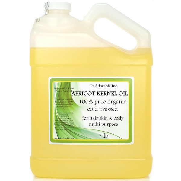 Premium 7 Lb Apricot Oil Pure Organic Cold Pressed Carrier oil