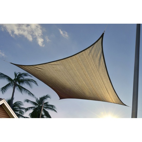 ShelterLogic 222 Outdoor Heavyweight Square Sun Shade Sail, 16' x