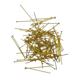 100 x Prism Pins Silver/Gold 26 mm - High Quality Crystal Connectors for Chandeliers & Decoration Chain Supplies Jewellery Pins Hooks for Hanging (Gold)