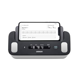 OMRON Complete – Baumanómetro de Presión Arterial y Electrocardiograma (ECG) 2 en 1 para Brazo, Validado Clínicamente, con Conectividad Bluetooth y App Gratuita – Ideal para Uso en Casa