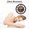 25cm Luxury Iron Round Clock with Elegant Silent Movementsheet size: