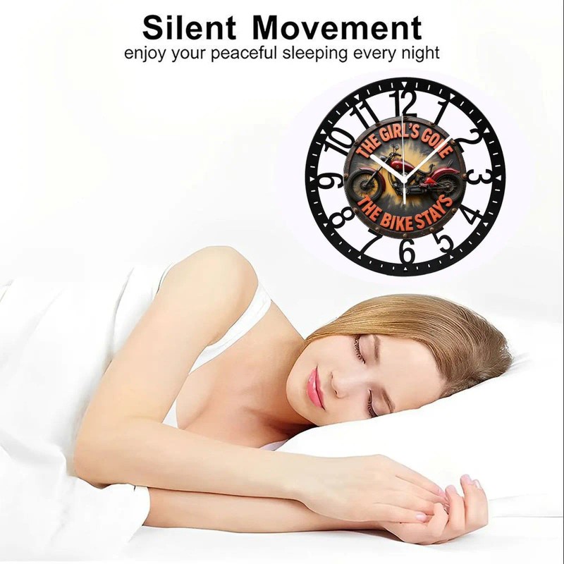 25cm Luxury Iron Round Clock with Elegant Silent Movementsheet size:
