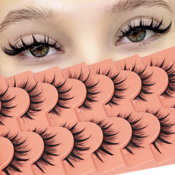 Manga Lashes Natural Look Spiky False Eyelashes 3D Wispy Anime