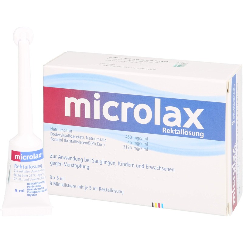 Microlax Rectall Sung Enema, 9 x 5 ml